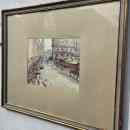 58 000.-ft * Diósy Antal (1895 - 1977) Graz hauptplatz 1957 VII.18 akvarell festménye kerettel (65 x 55) keret nélkül (29 x 23) 251014_069