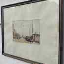 58 000.-ft * Diósy Antal (1895 - 1977) Ferenc József rakpart 1954 akvarell festménye kerettel (62 x 52) keretn nélkül (30 x 20) 251014_054