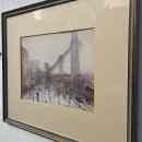 58 000.-ft * Diósy Antal (1895 - 1977) Épűlő szabadség híd 1956 II.16 akvarell festménye kerettel (62 x 52) keret nélkül (36 x 27) 251014_064