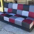 78 800 ft * Bordó - szürke kockás kanapé ( 190szél 80mély 45/90mag) 260408_013