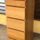 34 800 ft * IKEA MALM fiókos szekrény, 6 fiók tölgy, tükrös ( 40szél 50mély 125mag) 260115_027