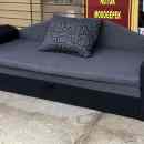 32 800 ft * Szürke - fekete kanapé ( 220szél 80mély 40/80mag) 251113_001