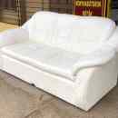 112 800 ft * Fehér bőr kanapé ( 190szél 90mély 40/100mag) 251120_001