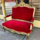 89 800 ft * Piros antik neobarokk kanapé ( 130szél 70mély 45/140mag) 260305_001