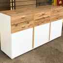 89 900.-ft * Tálalószekrény Alamo fehér, tölgyfa színű faalapú anyag
( 170 szél 87mély 43mag ) 251202_001