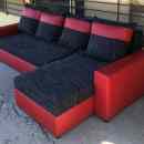 69 900 ft * Piros - fekete sarokkanapé ( 230szél 120mély 45/70mag) 260408_006