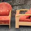 19 800.-ft /2db * Téglavörös fotelpár (70 szé 80 mély 38/83 magas) 240202_001