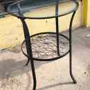 7 800 ft * Ikea Klingsbo használt üveglapos dohányzóasztal  ( 48 átm 62mag) 260317_010