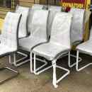 18 000.-ft / db * Étkezőszék, világosszürke/szürke/króm, SALOMA NEW  8 db ( 45szél 50mély 47/100mag) 251208_040