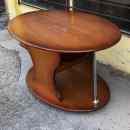 9 800.-ft * Ovális fa furnéros dohányzóasztal (foltos a teteje )(110 szé 76 mély 60 magas) 260424_005